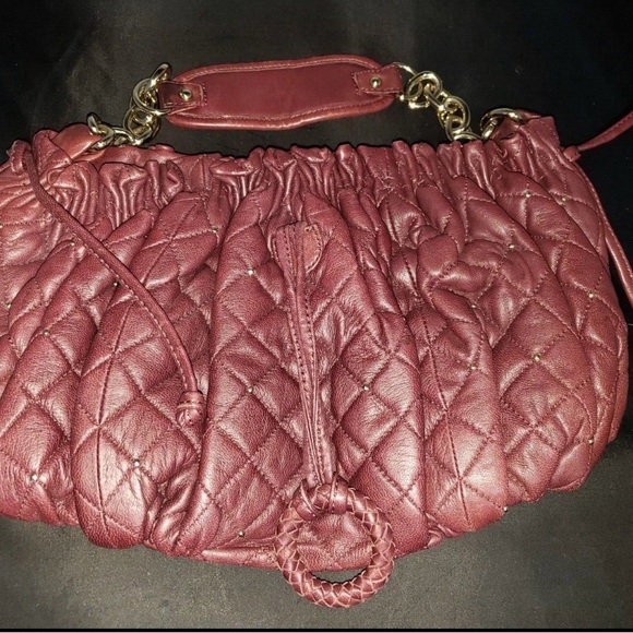 BCBGMaxazria Shoulder burgundy maroon gold stud
Bag - Picture 4 of 5